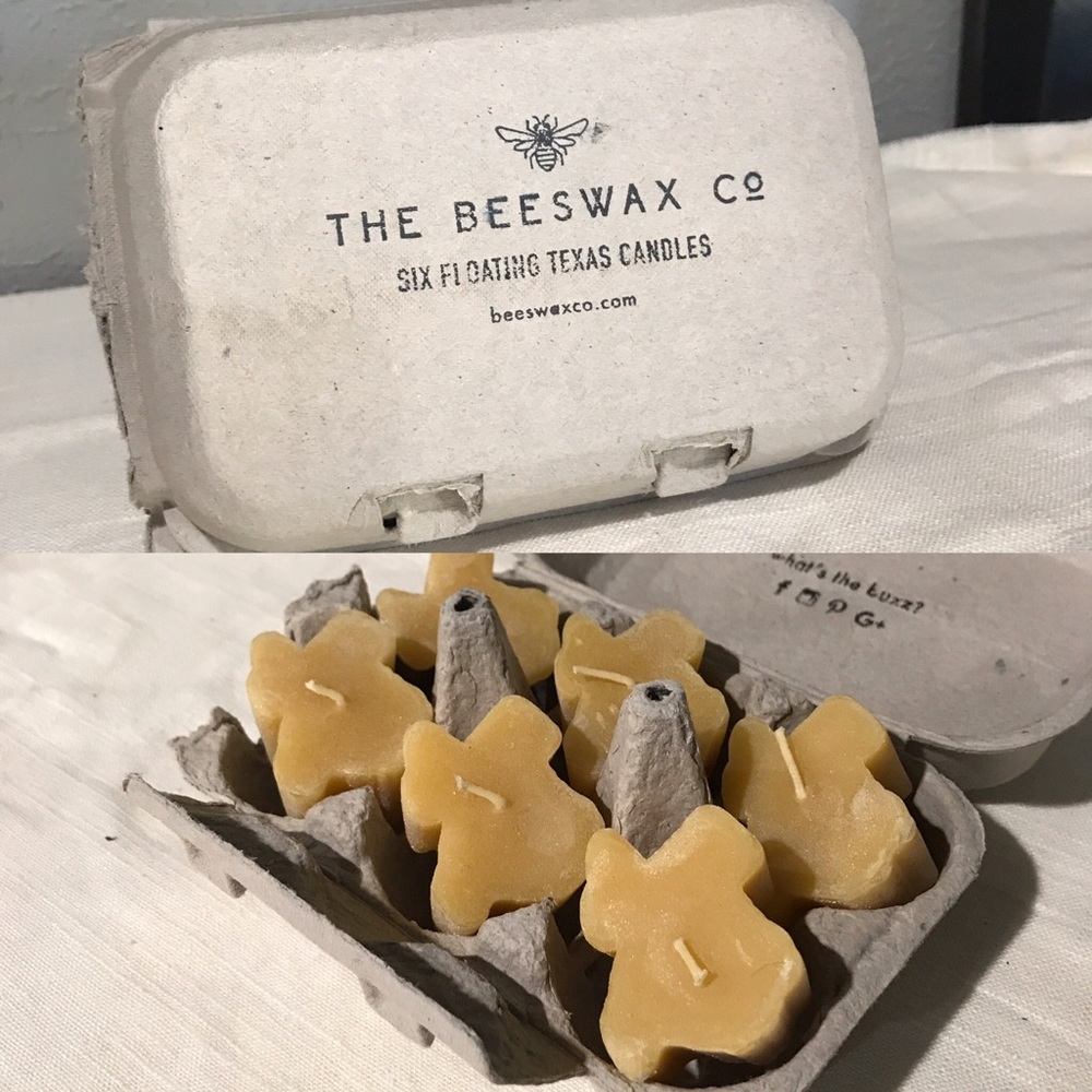 Mini Texas Floating Beeswax Candles